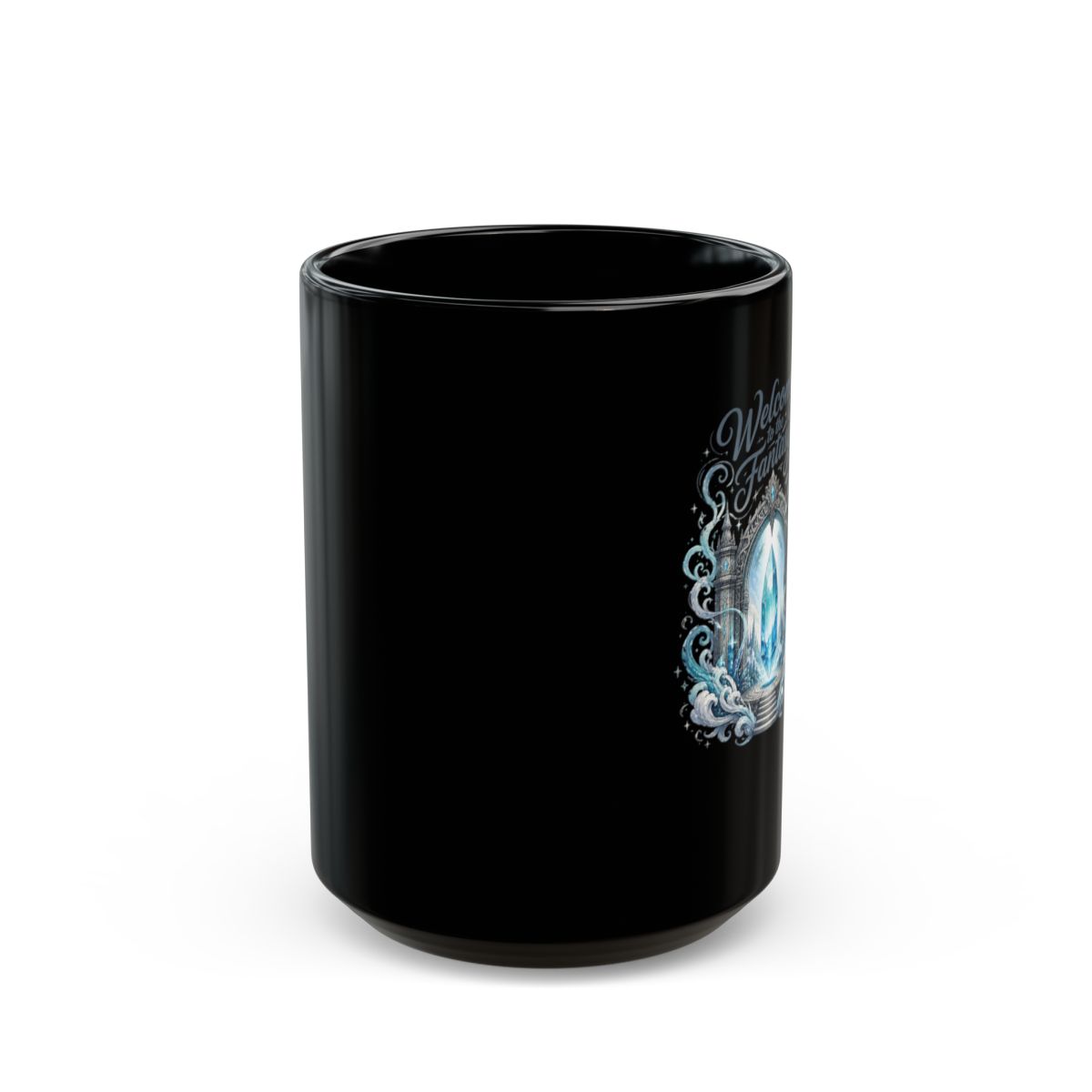 Final Fantasy "Crystal Gateway" Black Mug - alternate angle 2, merchandise