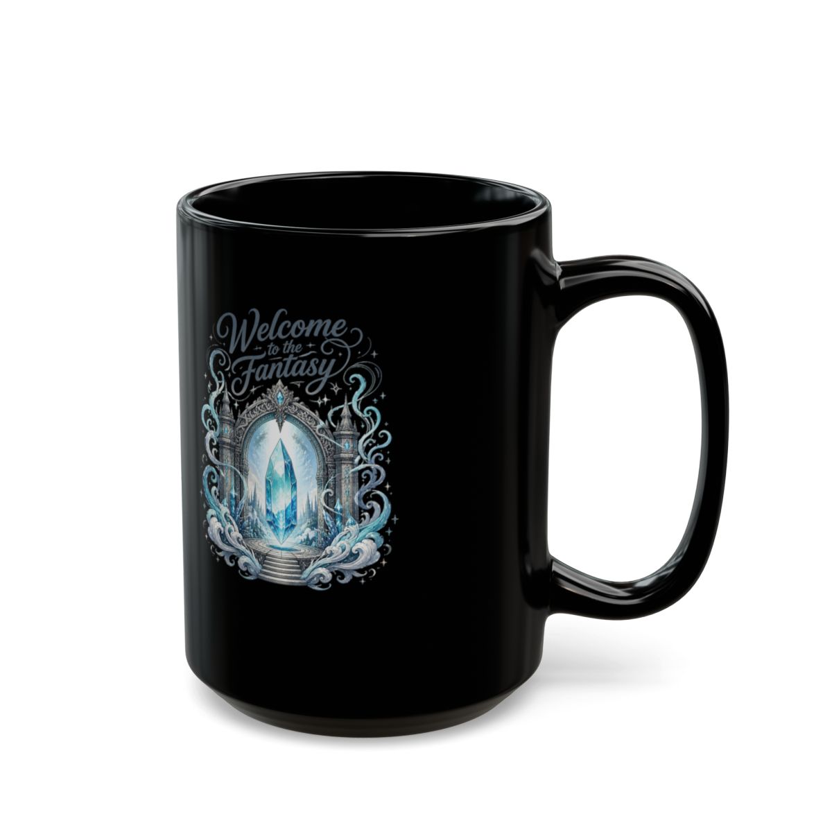 Final Fantasy "Crystal Gateway" Black Mug - alternate angle 5, merchandise