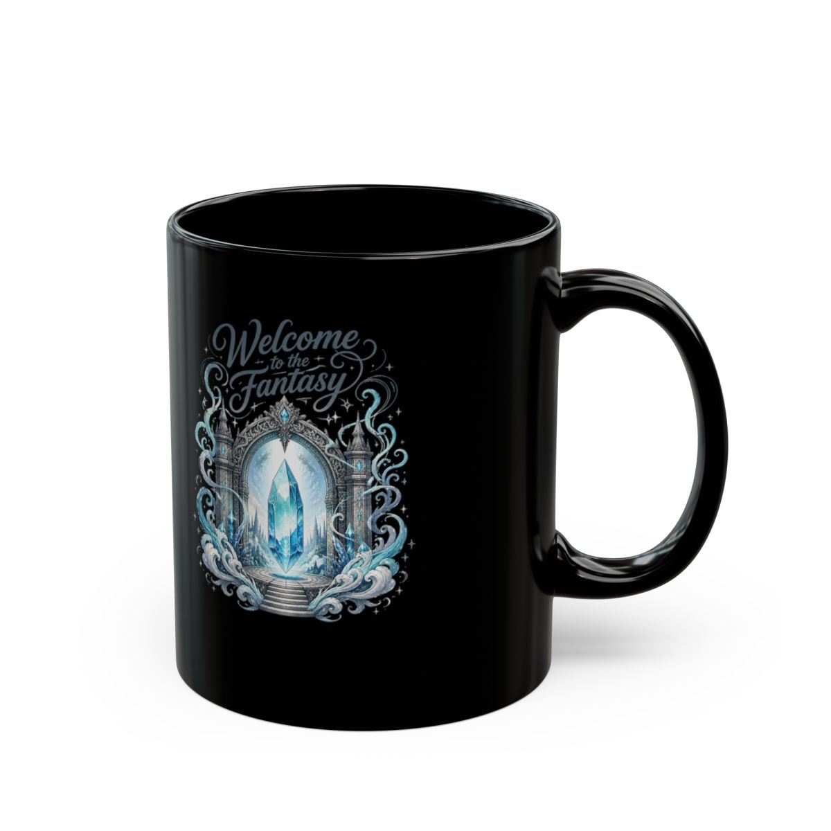 Final Fantasy "Crystal Gateway" Black Mug