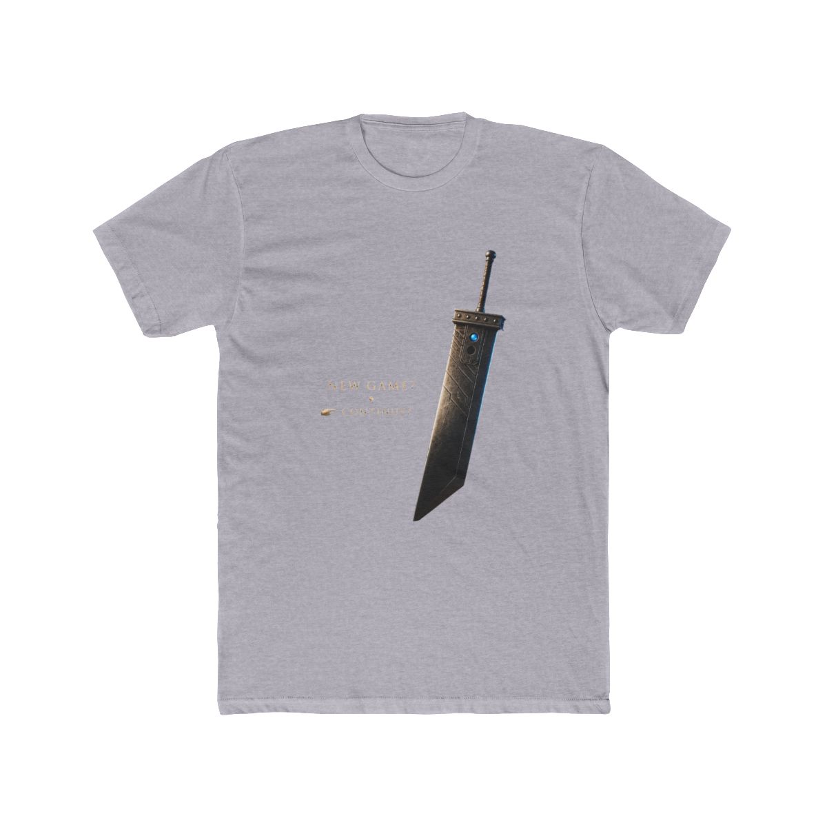 Continue playing - New Game Final Fantasy VII Title Screen - Video Game T Shirt - alternate angle 5, merchandise