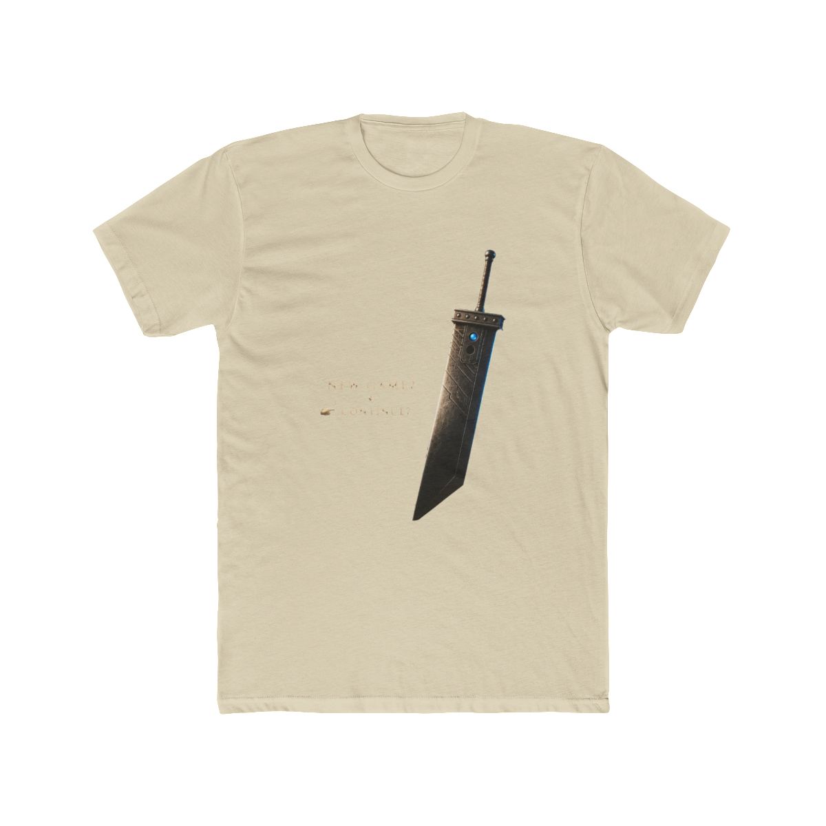 Continue playing - New Game Final Fantasy VII Title Screen - Video Game T Shirt - alternate angle 4, merchandise