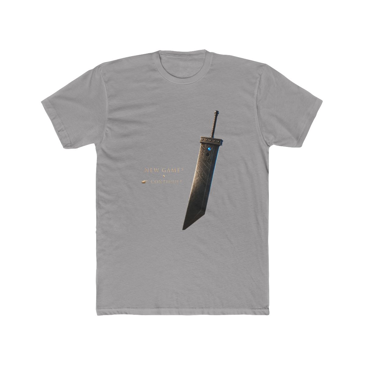 Continue playing - New Game Final Fantasy VII Title Screen - Video Game T Shirt - alternate angle 2, merchandise
