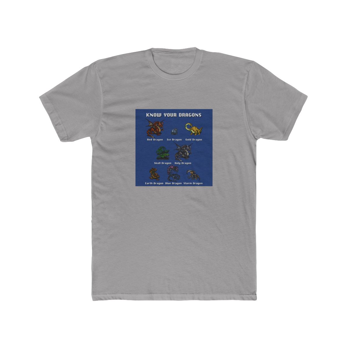 Final Fantasy: Know Your Dragons T Shirt - alternate angle 2, merchandise