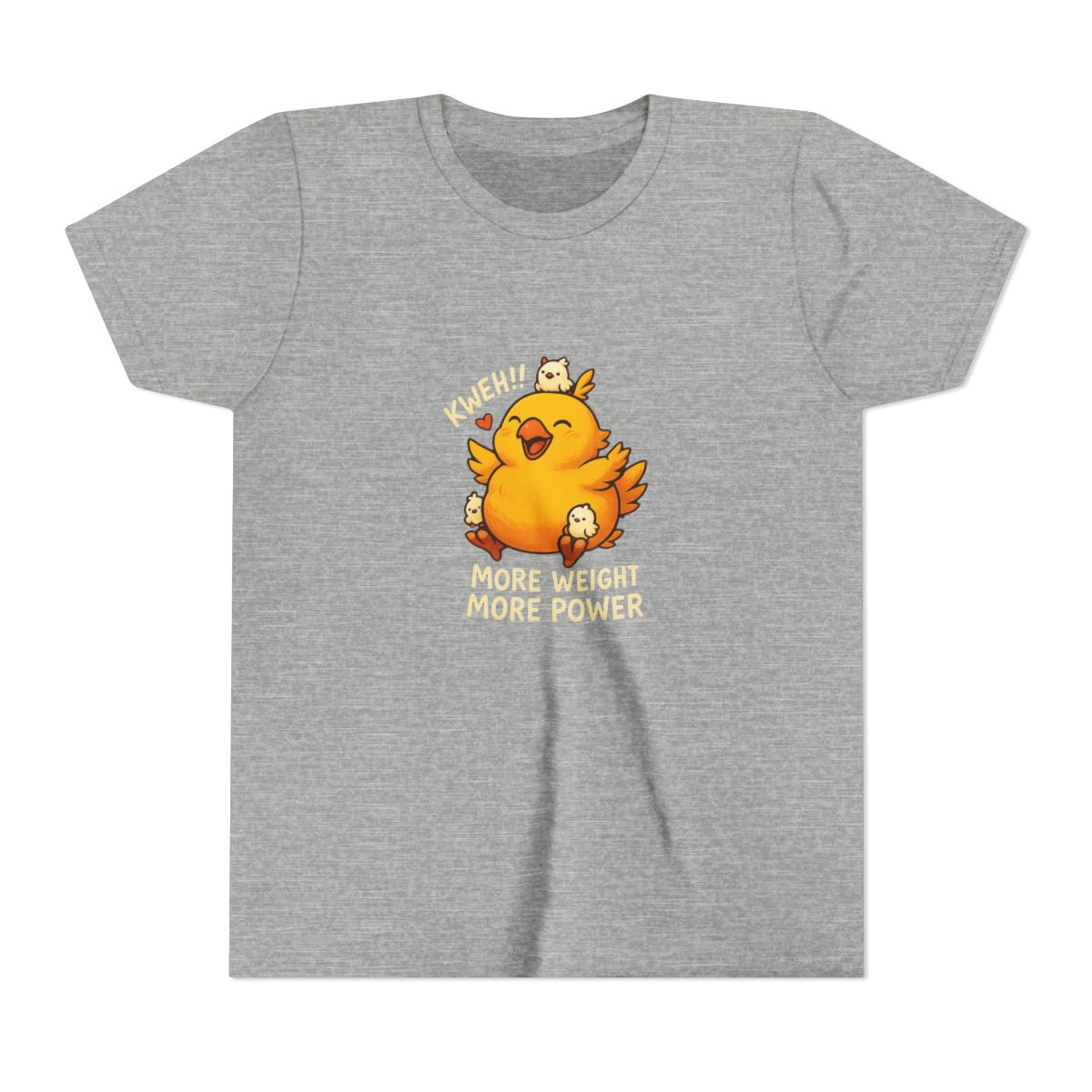Adorable Fat Chocobo Kweh Final Fantasy Kids T Shirt - alternate angle 3, merchandise