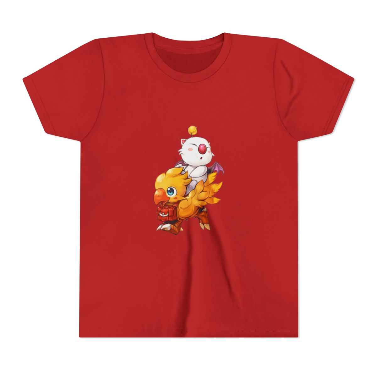 Chocobo and Moogle Final Fantasy Kids T Shirt - Pixel Art Gamer Nostalgia