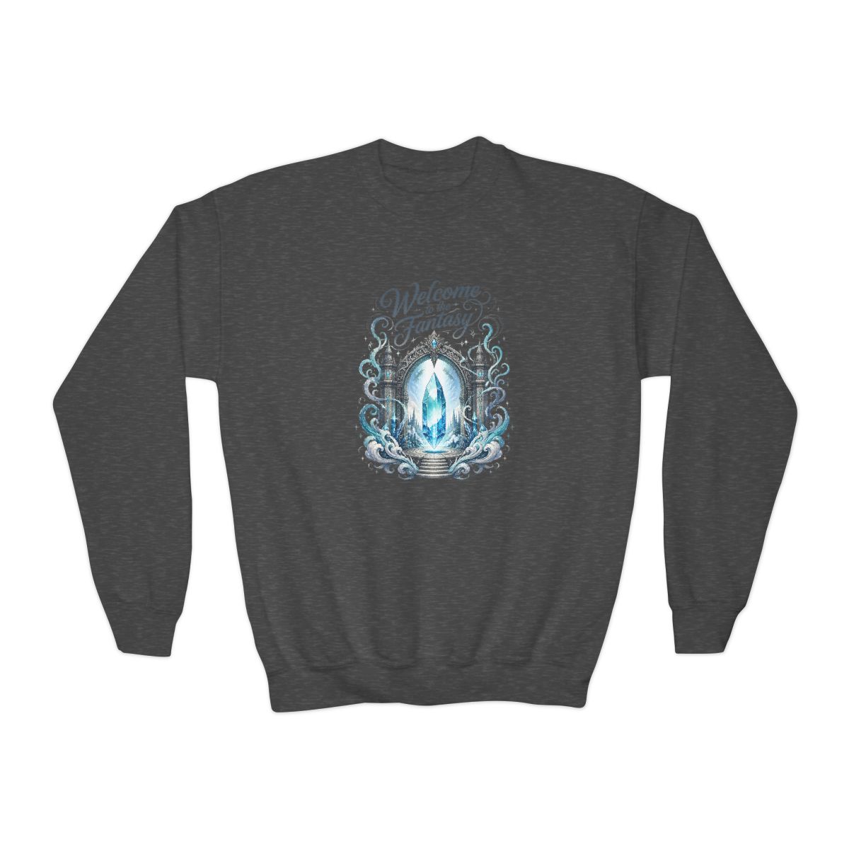 Final Fantasy "Crystal Gateway" Kids Crewneck - alternate angle 2, merchandise