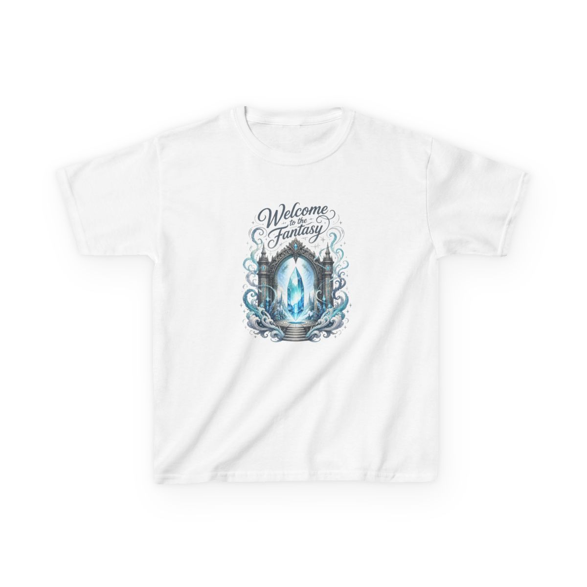 Final Fantasy "Crystal Gateway" Unisex Kids Tee - alternate angle 2, merchandise