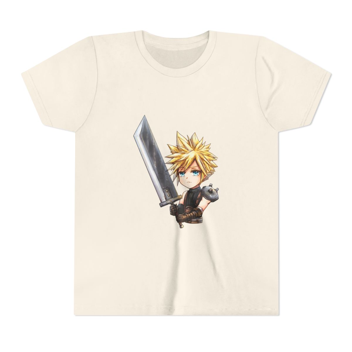 Final Fantasy 7 Remake Cloud Strife Kids T Shirt - alternate angle 3, merchandise