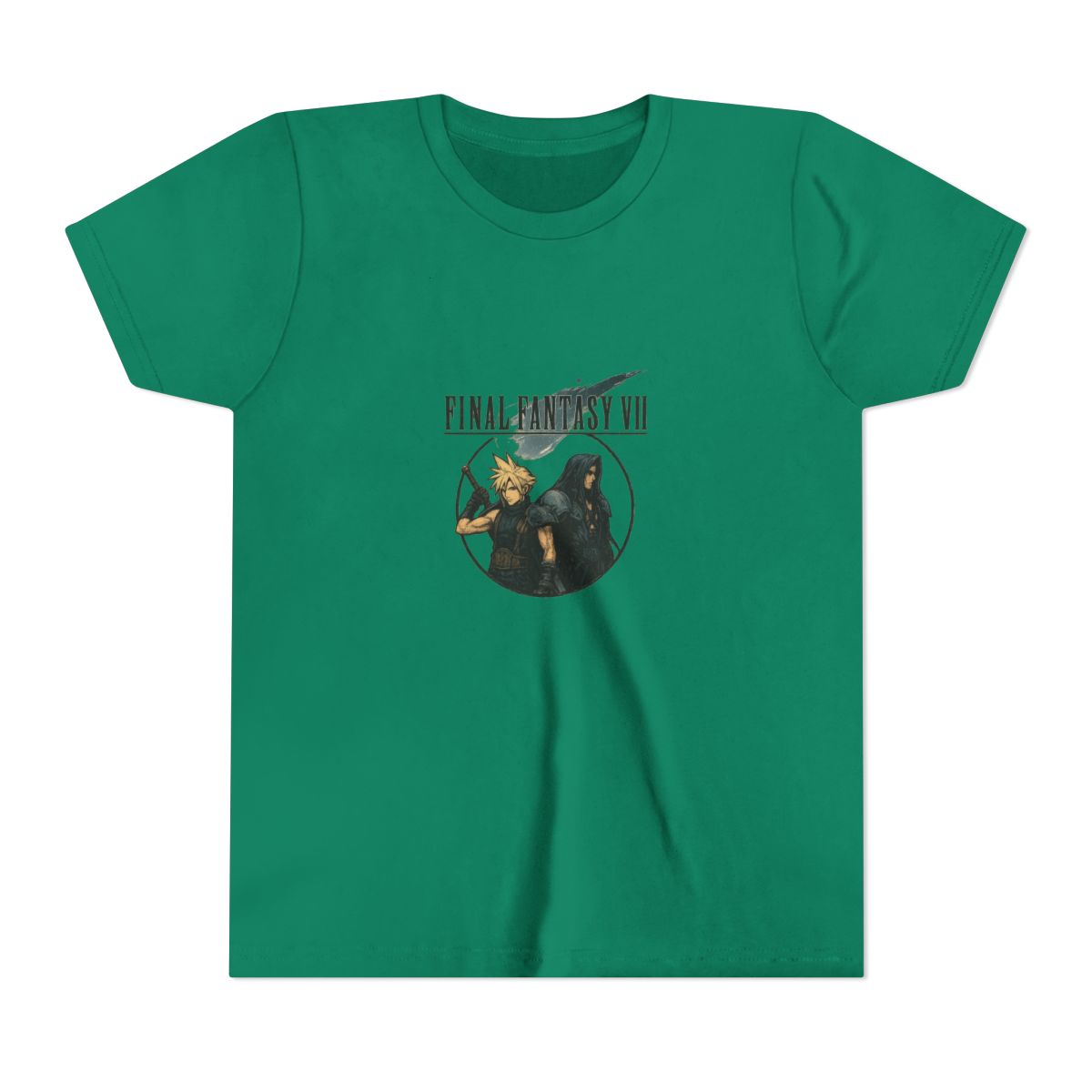 Iconic Final Fantasy VII Cloud vs Sephiroth Kids T Shirt - alternate angle 3, merchandise